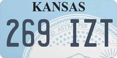 KS license plate 269IZT