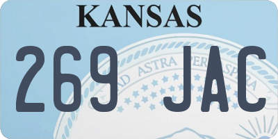 KS license plate 269JAC