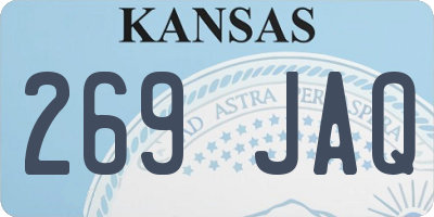 KS license plate 269JAQ
