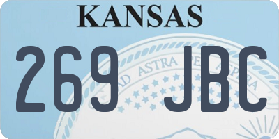 KS license plate 269JBC