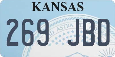 KS license plate 269JBD