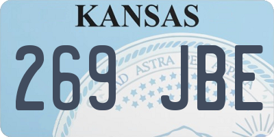 KS license plate 269JBE
