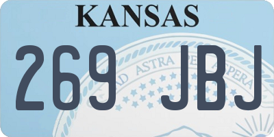 KS license plate 269JBJ