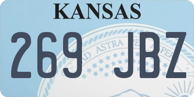 KS license plate 269JBZ