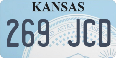 KS license plate 269JCD