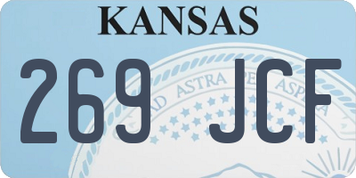KS license plate 269JCF