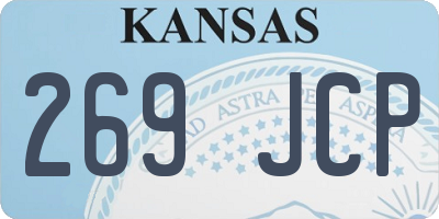 KS license plate 269JCP