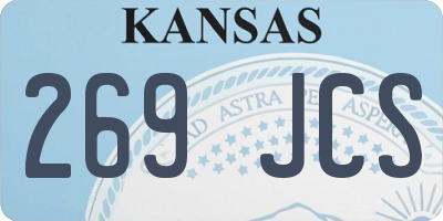 KS license plate 269JCS