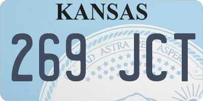KS license plate 269JCT
