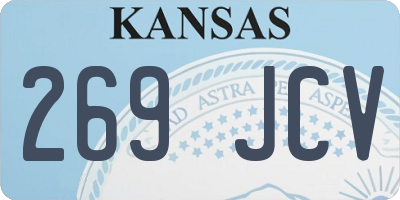 KS license plate 269JCV