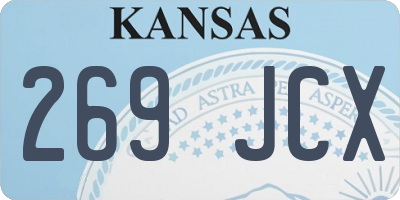 KS license plate 269JCX