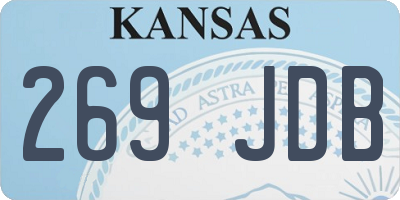 KS license plate 269JDB