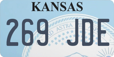 KS license plate 269JDE