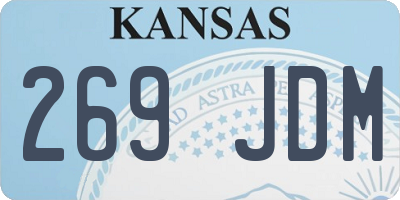 KS license plate 269JDM