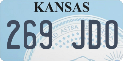 KS license plate 269JDO