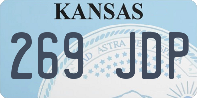KS license plate 269JDP