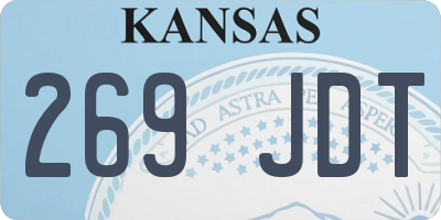 KS license plate 269JDT