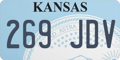 KS license plate 269JDV