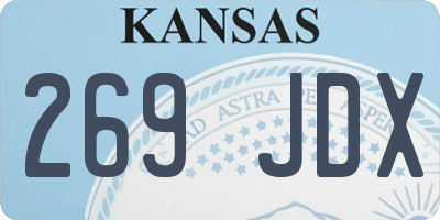 KS license plate 269JDX