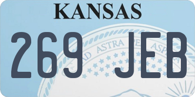 KS license plate 269JEB