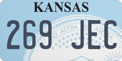 KS license plate 269JEC