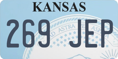 KS license plate 269JEP