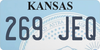 KS license plate 269JEQ