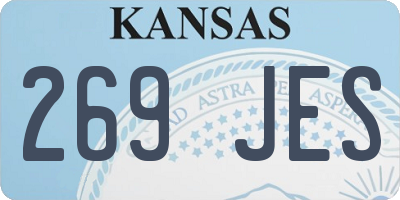 KS license plate 269JES