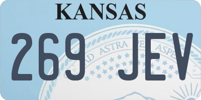 KS license plate 269JEV