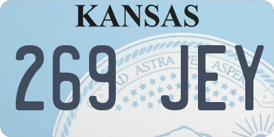 KS license plate 269JEY