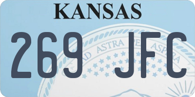 KS license plate 269JFC