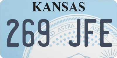 KS license plate 269JFE