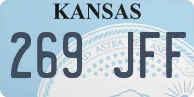 KS license plate 269JFF