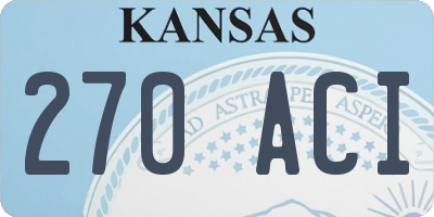 KS license plate 270ACI