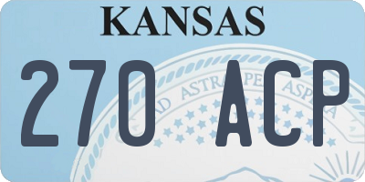 KS license plate 270ACP