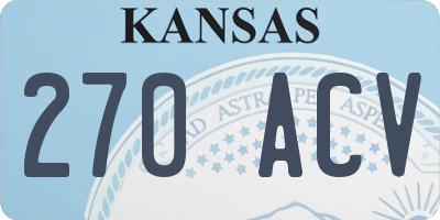 KS license plate 270ACV