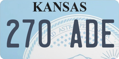 KS license plate 270ADE