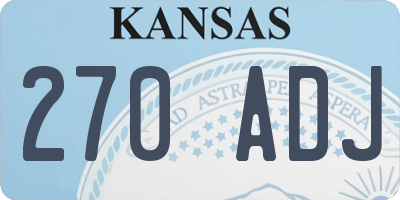 KS license plate 270ADJ