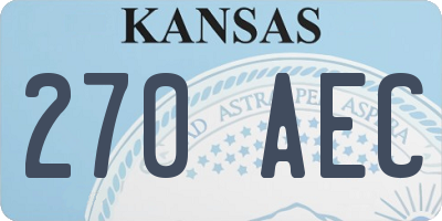 KS license plate 270AEC
