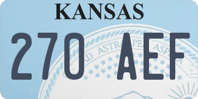 KS license plate 270AEF