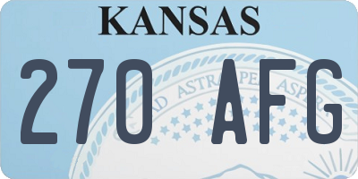 KS license plate 270AFG