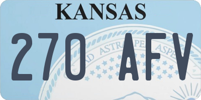 KS license plate 270AFV