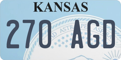 KS license plate 270AGD