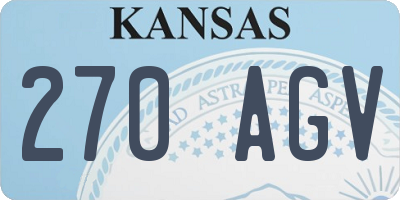 KS license plate 270AGV