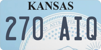 KS license plate 270AIQ