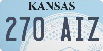 KS license plate 270AIZ