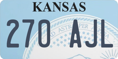 KS license plate 270AJL