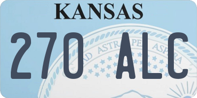 KS license plate 270ALC
