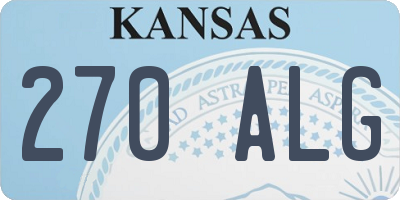 KS license plate 270ALG
