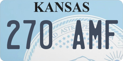 KS license plate 270AMF